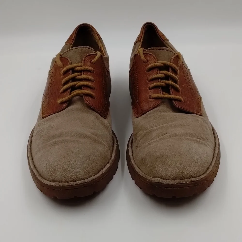 Born Men's Harding Saddle US 9 Oxford Lace Up Suede Leather